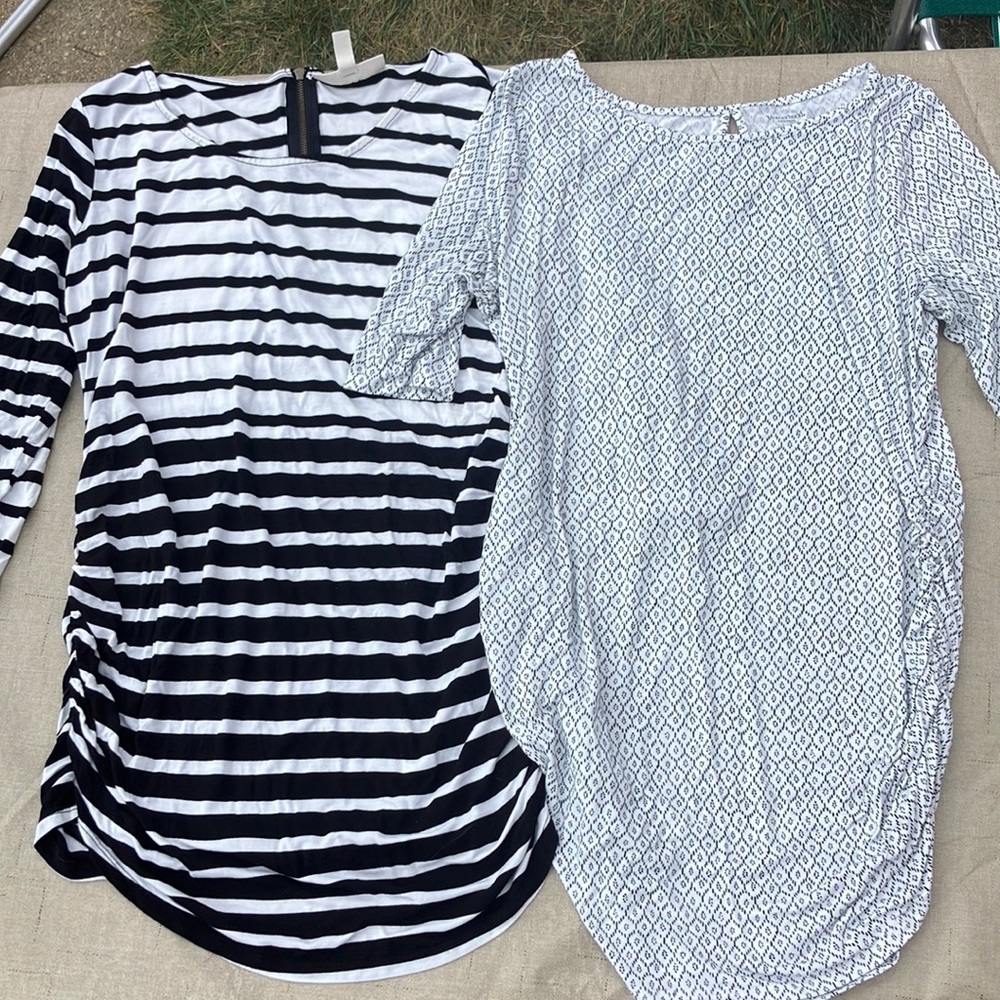 Motherhood Maternity Black and White Tops